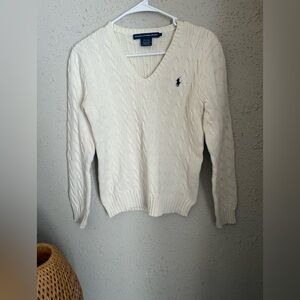 Polo Ralph Lauren Cream V Neck Sweater
